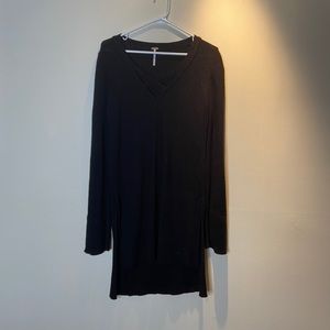 Free People Tunic Black Sweater